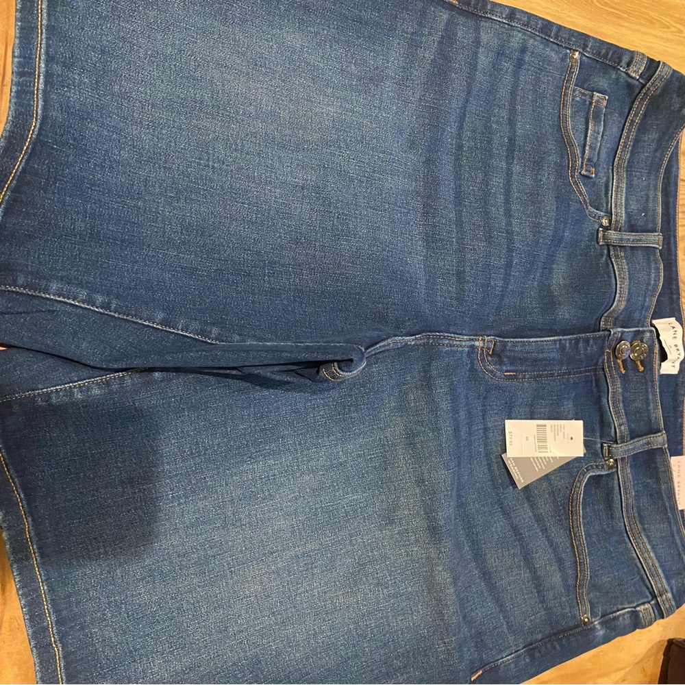 Lane Bryant Blue Women Jean Bermuda Shorts